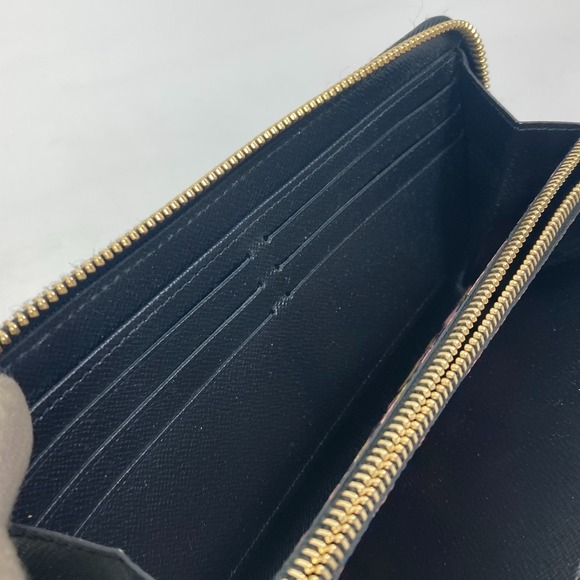 Louis Vuitton Heart Zippy Wallet Monogram Animal Long Wallet Noir Black - Picture 8 of 10